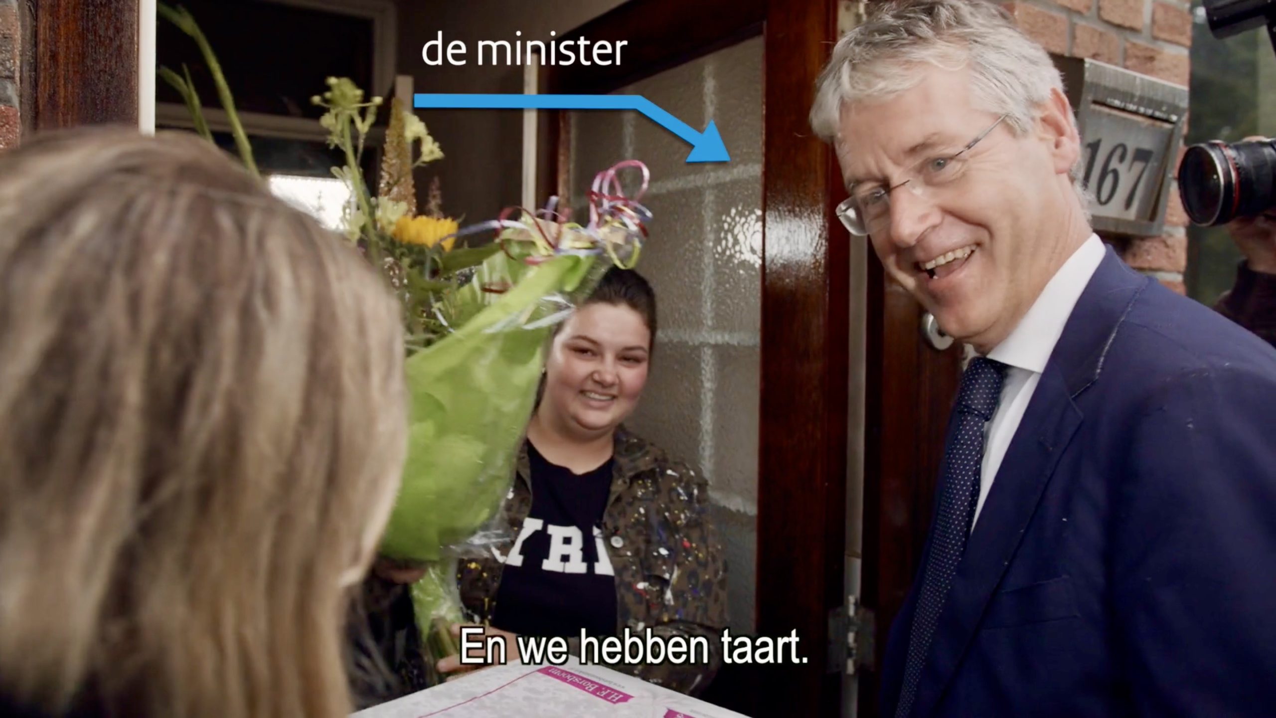 Een bloemetje van minister Slob